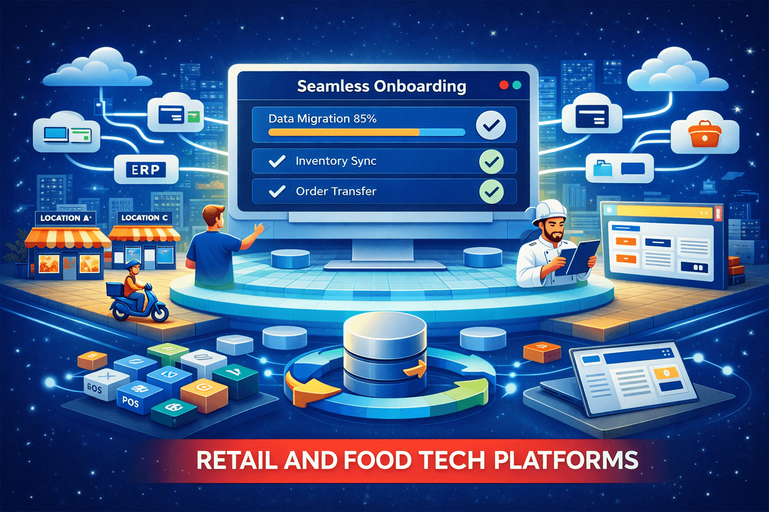 Seamless integration of retail and food tech
